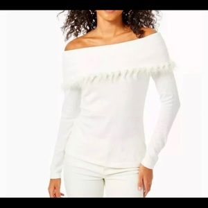Lily Pullitzer off the shoulder sweater